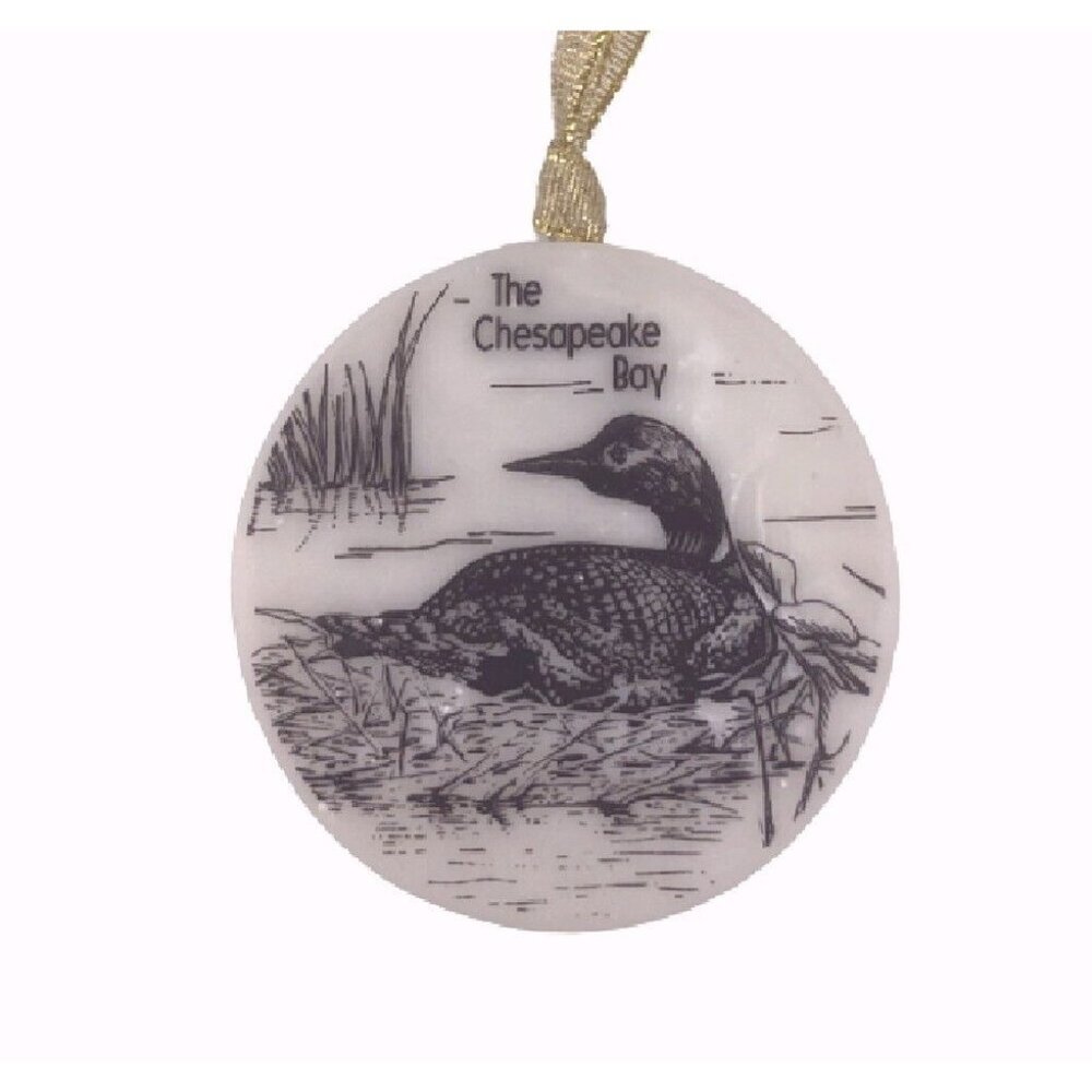 Chesapeake Bay Wetlands Marble Stone Holiday Tree Ornament - NEW Fast Ship